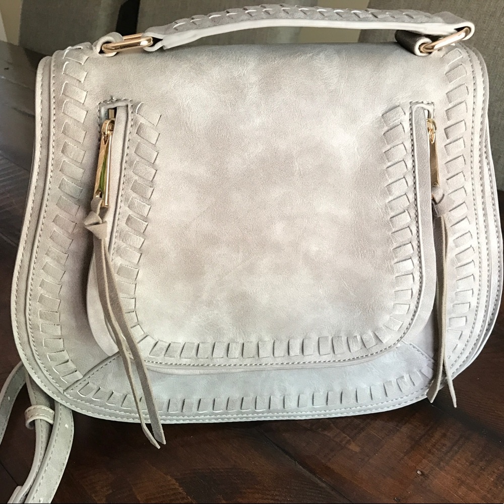 NWOT Gray Saddle Bag